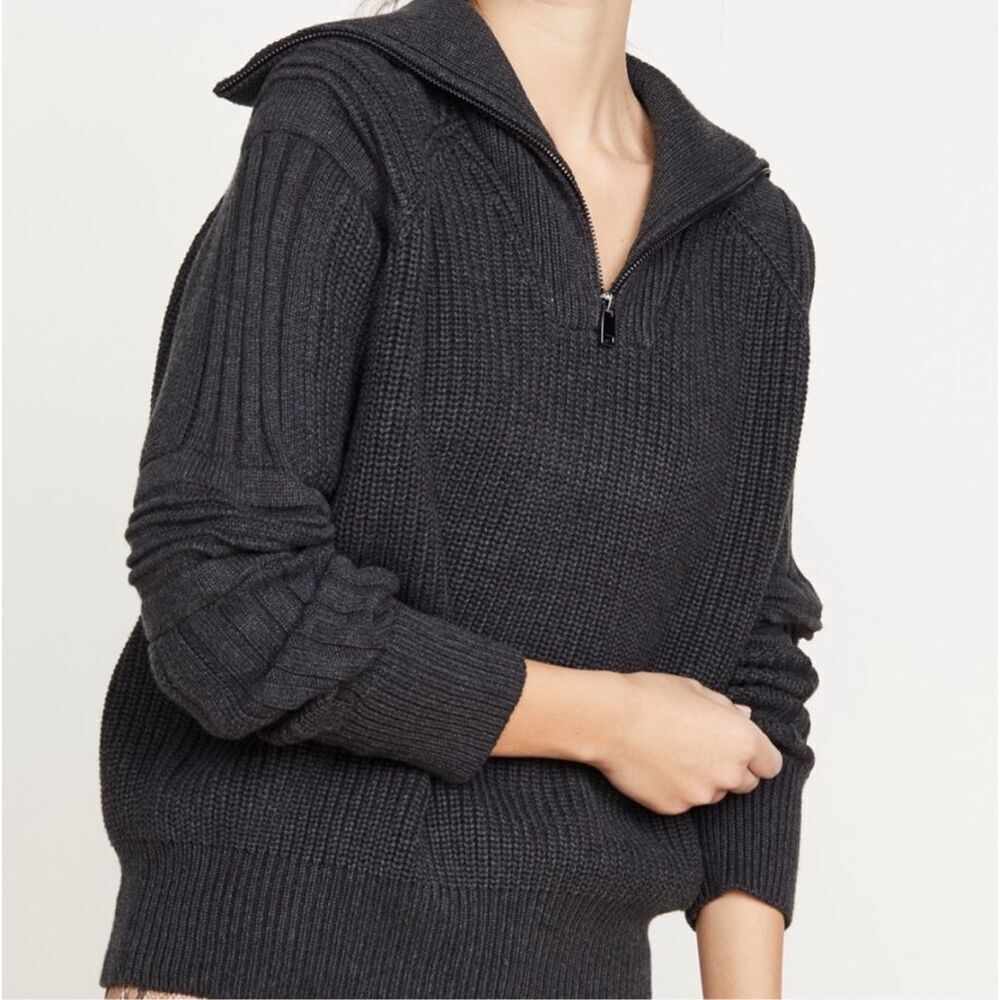 525 America Charcoal Half-Zip Sweater